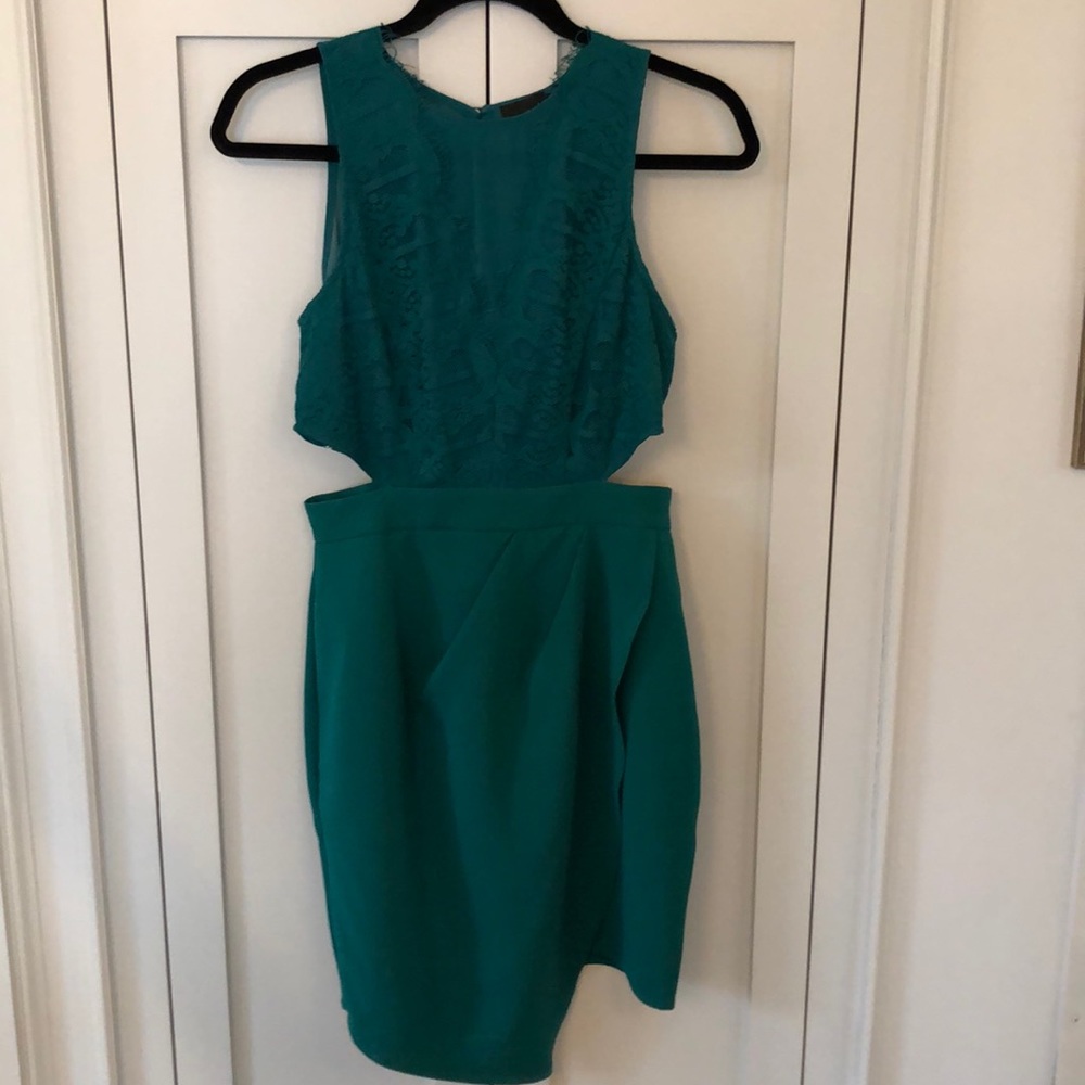 Jade asymmetrical cocktail dress